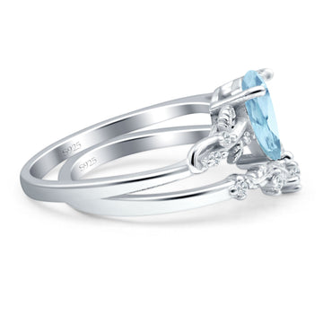 Two Piece Pear Ring